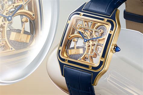 cartier santos skeleton dumont|cartier skeleton iced out.